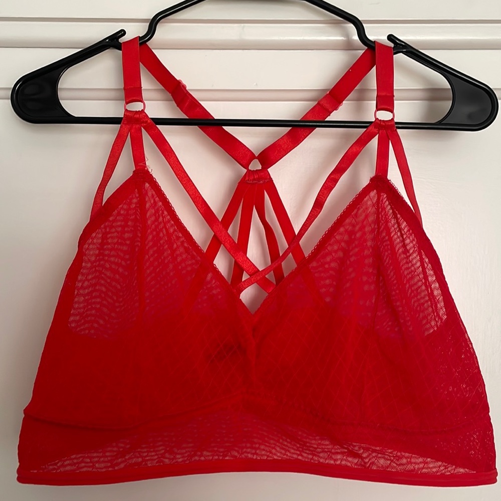 Torrid gently worn red lace bralette